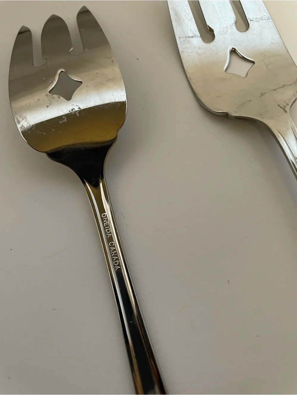 Oneida Silver Tone Stainless Serving Forks - Set of 3